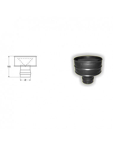 Comignolo Stufa Pellet Ø 80mm acciaio al carbonio - Climaway