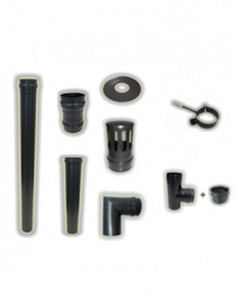 Kit scarico fumi interno per Stufa Pellet cm. 275 - Climaway