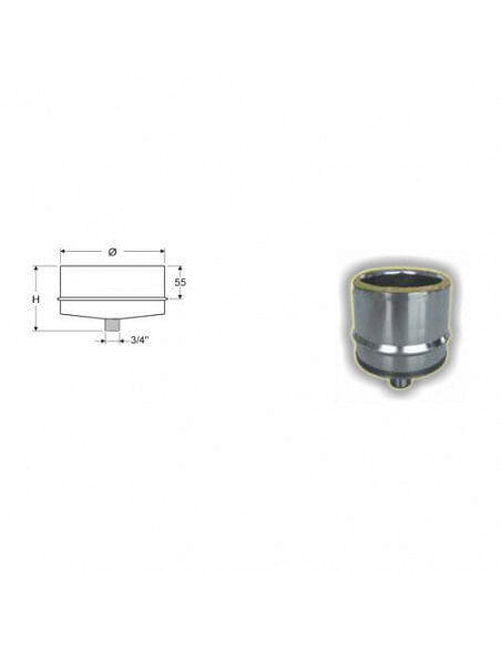 Kit scarico fumi interno/esterno per Stufa Pellet cm. 250 - Climaway