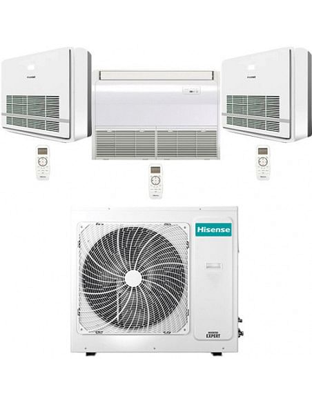 Climatizzatore Condizionatore Hisense Console e Pavimento/Soffitto R32 Trial Split Inverter 9000 + 12000 + 18000 BTU con U.E....