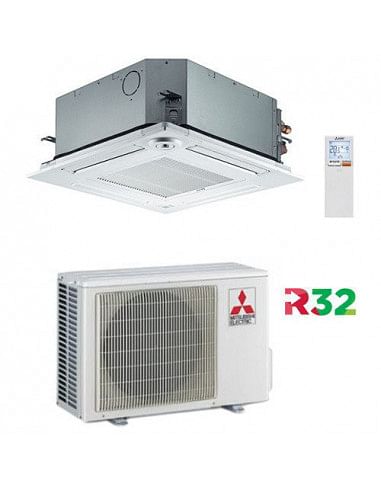 Climatizzatore Condizionatore Mitsubishi Cassetta 4 vie R32 SLZ-M35FA 12000 BTU INVERTER classe A++/A+ - Climaway