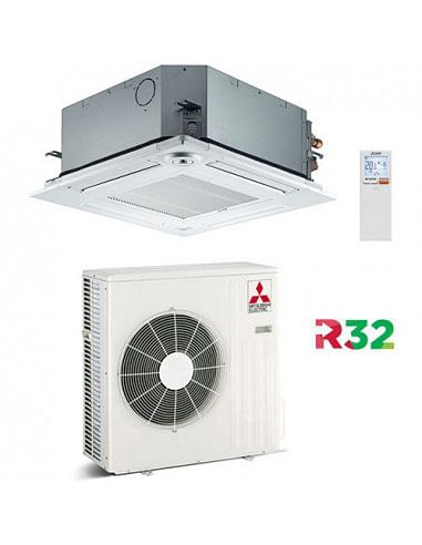 Climatizzatore Condizionatore Mitsubishi Cassetta 4 vie R32 SLZ-M50FA2 18000 BTU INVERTER classe A++/A+ - Climaway
