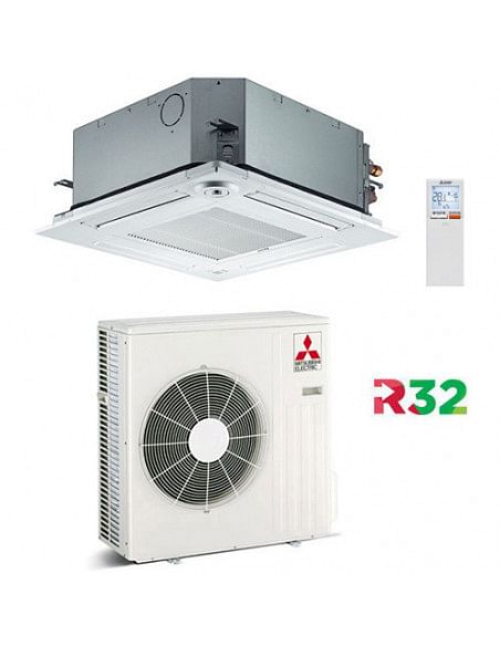 Climatizzatore Condizionatore Mitsubishi Cassetta 4 vie R32 SLZ-M50FA2 18000 BTU INVERTER classe A++/A+ - Climaway