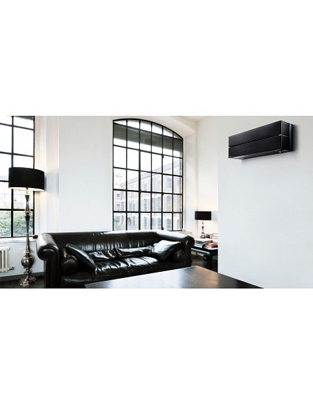 Climatizzatore Condizionatore Mitsubishi Kirigamine Style Nero più MSZ-AP Wifi Dual Split R32 Inverter 12000 + 9000 BTU con U...