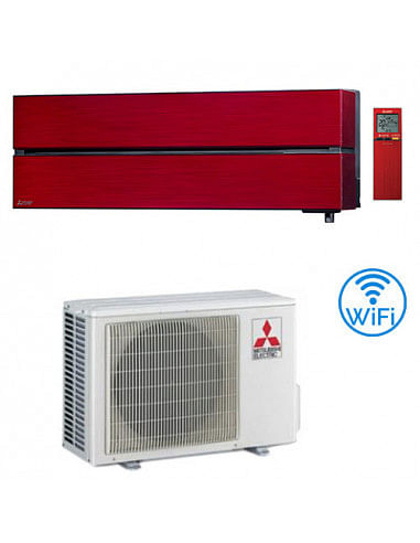 Climatizzatore Condizionatore Mitsubishi Kirigamine Style Rosso Wifi MSZ-LN35VG2R 12000 BTU INVERTER classe A+++ /A+++ - Clim...