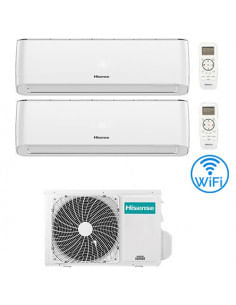 Climatizzatore Condizionatore Hisense Energy Pro Wifi Dual Split Inverter 12000 + 12000 BTU con U.E. 2AMW52U4RXC Classe A++/A...