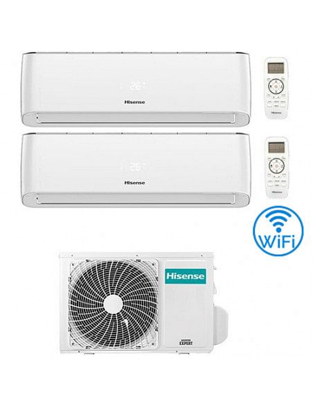 Climatizzatore Condizionatore Hisense Energy Pro Wifi Dual Split Inverter 9000 + 9000 BTU con U.E. 2AMW35U4RGC Classe A++/A+ ...