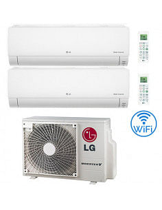Climatizzatore Condizionatore LG Deluxe R32 Wifi Dual Split Inverter 12000 + 12000 BTU con U.E. MU2R17 Novitá Classe A+++/A++...