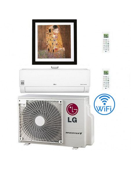 Climatizzatore Condizionatore LG Dual Split Inverter Gallery più Atmosfera Wifi R32 12000 + 12000 BTU con U.E. MU2R17 NOVITÁ ...
