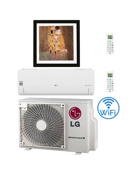 Climatizzatore Condizionatore LG Dual Split Inverter Gallery più Libero Smart Wifi R32 12000 + 7000 BTU con U.E. MU2R15 NOVIT...