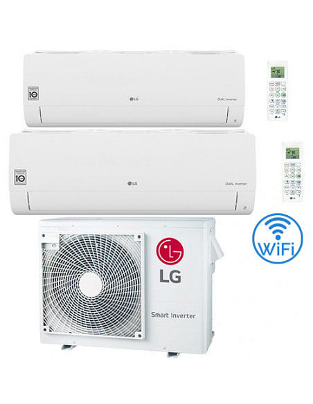 Climatizzatore Condizionatore LG Libero Smart R32 Wifi Dual Split Dual Inverter 9000 + 18000 BTU con U.E. MU3R19 NOVITÁ Class...