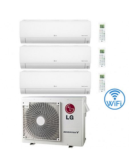 Climatizzatore Condizionatore LG Deluxe R32 Wifi Trial Split Inverter 7000 + 12000 + 12000 BTU Con U.E. MU3R21 Novitá Classe ...