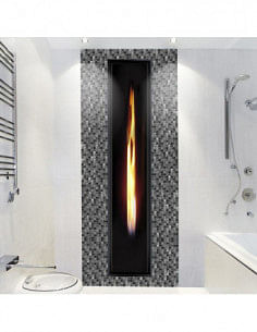 Camino a gas metano da incasso Italkero Mirror Flame Q a filo parete - Climaway