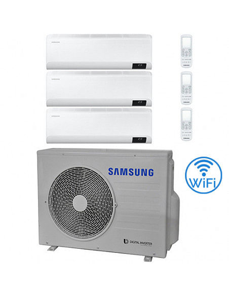 Climatizzatore Condizionatore Samsung CEBU R32 Wifi Trial Split Inverter 7000 + 7000 + 7000 BTU con U.E. AJ052TXJ3KG/EU NOVIT...