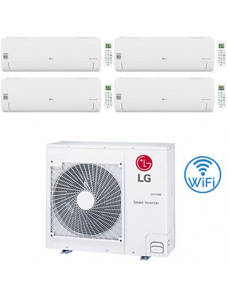 Climatizzatore Condizionatore LG Libero Smart R32 Wifi Quadri Split Dual Inverter 7000 + 7000 + 7000 + 7000 BTU con U.E. MU4R...