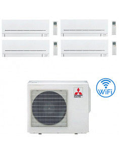 Climatizzatore Condizionatore Mitsubishi MSZ-AP Wifi R32 Quadri Split Inverter 9000 + 9000 + 9000 + 12000 BTU con U.E. MXZ-4F...