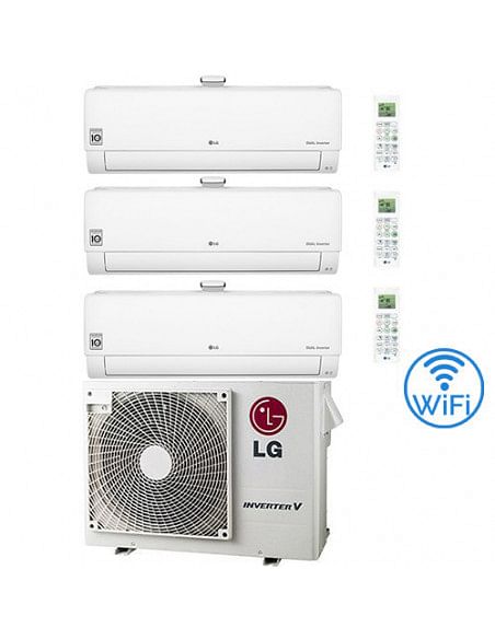 Climatizzatore Condizionatore LG Atmosfera R32 Trial Split Dual Inverter 9000 + 12000 + 12000 BTU con U.E. MU3R21 NOVITÁ Clas...