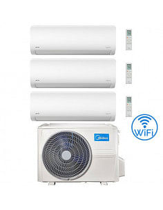 Climatizzatore Condizionatore Midea Xtreme WiFi R32 Trial Split 9000 + 9000 + 12000 BTU con U.E. M3OG-21HFN8-Q INVERTER Class...