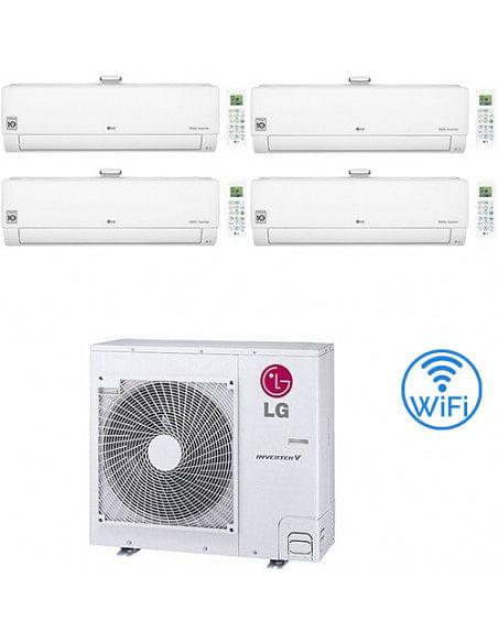 Climatizzatore Condizionatore LG Atmosfera R32 Quadri Split Dual Inverter 9000 + 9000 + 9000 + 9000 BTU con U.E. MU4R25 NOVIT...
