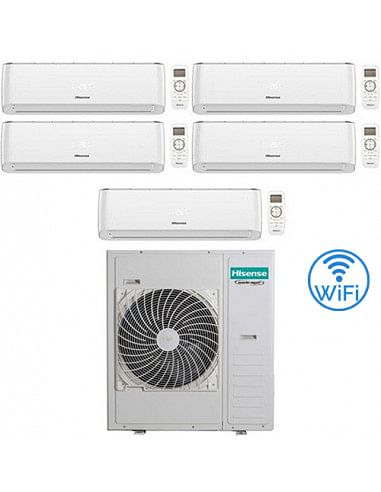 Climatizzatore Condizionatore Hisense Energy Pro Wifi Penta Split Inverter 9000 + 9000 + 9000 + 9000 + 12000 BTU con U.E. 5AM...