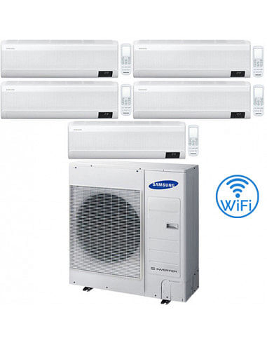Climatizzatore Condizionatore Samsung WINDFREE AVANT R32 Wifi Penta Split Inverter 7000 + 7000 + 7000 + 12000 + 18000 BTU con...
