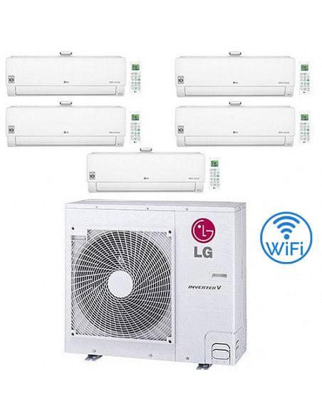 Climatizzatore Condizionatore LG Atmosfera R32 Penta Split Dual Inverter 9000 + 9000 + 9000 + 9000 + 12000 BTU con U.E. MU5R3...