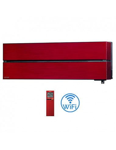 Climatizzatore Condizionatore Mitsubishi Inverter Unità Interna a parete serie Kirigamine Style Rosso Wifi 9000 BTU MSZ-LN25V...