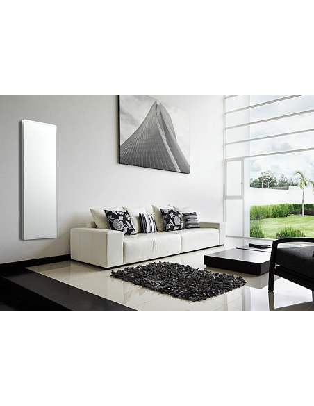 Radiatore elettrico verticale Radialight Dual-Therm ICON 7 Bianco 750W con controllo digitale - Climaway