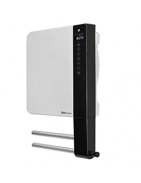 Termoventilatori da bagno a parete con controllo digitale Radialight Windy 2B con barra scaldasalvietta 1800W - Climaway
