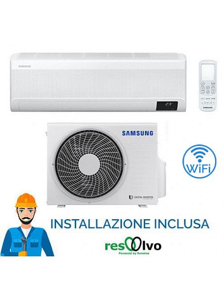 Climatizzatore Condizionatore Samsung WINDFREE AVANT Wifi 12000 BTU AR12TXEAAW INVERTER classe A++/A++ Inclusa installazione ...