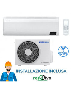 Climatizzatore Condizionatore Samsung WINDFREE AVANT Wifi 12000 BTU AR12TXEAAW INVERTER classe A++/A++ Inclusa installazione ...