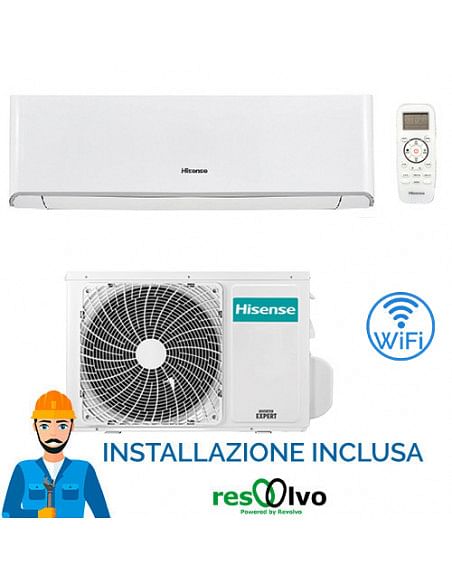 Climatizzatore Condizionatore Hisense Energy Wifi 9000 BTU TQ25XE0CG (TQ25XE00) INVERTER Classe A+++/A++ Inclusa installazion...