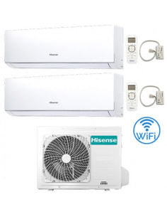 Climatizzatore Condizionatore Hisense New Comfort con Wifi R32 Dual Split Inverter 12000 + 12000 BTU con U.E. 2AMW52U4RXC Cla...