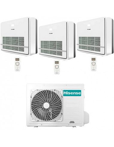 Climatizzatore Condizionatore Hisense Console R32 Trial Split Inverter 9000 + 9000 + 9000 BTU con U.E. 3AMW52U4RJC NOVITÁ Cla...