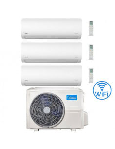 Climatizzatore Condizionatore Midea Xtreme WiFi R32 Trial Split 7000 + 7000 + 7000 BTU con U.E. M3OG-21HFN8-Q INVERTER Classe...