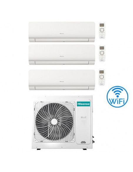 Climatizzatore Condizionatore Inverter Hisense New Energy Wifi R32 Trial Split 12000 + 12000 + 12000 BTU con U.E. 3AMW72U4RJC...