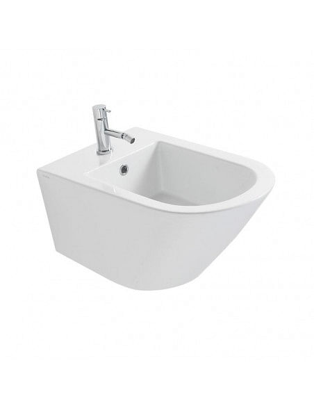 Bidet sospeso Globo Serie Forty 3 monoforo con sistema di fissaggio dal basso nascosto Cod. FOS09.BI - Climaway
