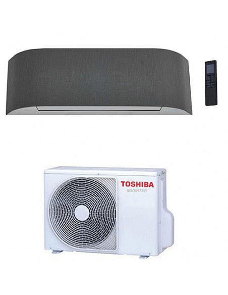 Climatizzatore Condizionatore Toshiba Haori Wifi R32 13000 ( 12000 ) BTU RAS-B13N4KVRG-E Bianco con tessuti Grigio scuro / Gr...