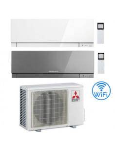 Climatizzatore Condizionatore Mitsubishi Kirigamine Zen Wifi Dual Split Inverter 12000 + 12000 BTU con U.E. MXZ-2F53VF Classe...