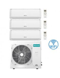 Climatizzatore Condizionatore Hisense Energy Pro Wifi Trial Split Inverter 9000 + 9000 + 9000 BTU con U.E. 3AMW62U4RJC Classe...
