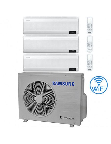 Climatizzatore Condizionatore Samsung WINDFREE AVANT R32 Wifi Trial Split Inverter 7000 + 9000 + 9000 BTU con U.E. AJ052TXJ3K...