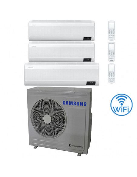 Climatizzatore Condizionatore Samsung WINDFREE AVANT R32 Wifi Trial Split Inverter 7000 + 9000 + 18000 BTU con U.E. AJ068TXJ3...