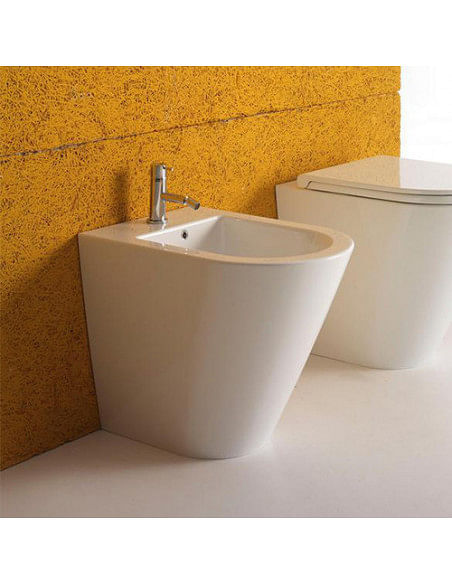 Bidet a pavimento Globo Serie Forty 3 monoforo con sistema di fissaggio filo parete Cod. FO009.BI - Climaway