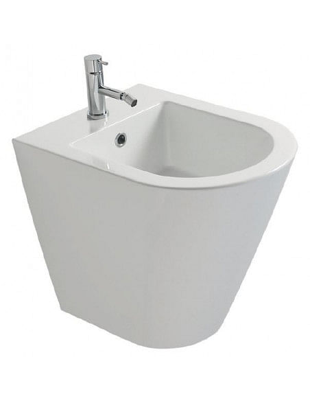 Bidet a pavimento Globo Serie Forty 3 monoforo con sistema di fissaggio filo parete Cod. FO010.BI - Climaway