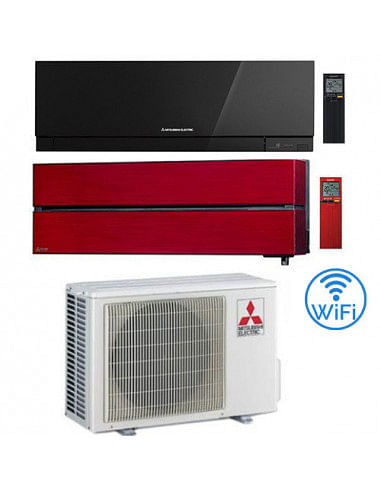 Climatizzatore Condizionatore Mitsubishi Kirigamine Zen Nero più Kirigamine Style Rosso Dual Split Wifi Inverter 9000 + 12000...