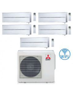 Climatizzatore Condizionatore Mitsubishi Kirigamine Style Wifi R32 Bianco Perla Penta Split Inverter 9000 + 9000 + 9000 + 120...