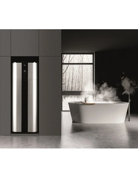 Scaldacqua a pompa di calore Inverter Wifi monoblocco a basimento LG WH20S con bollitore 200L Classe A+/A+ - Climaway