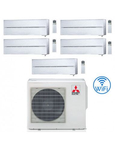 Climatizzatore Condizionatore Mitsubishi Kirigamine Style Wifi R32 Bianco Perla Penta Split Inverter 9000 + 9000 + 9000 + 900...