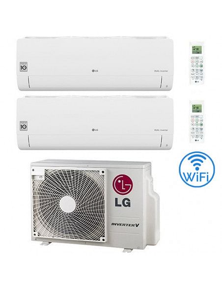 Climatizzatore Condizionatore LG Libero Smart R32 Wifi Dual Split Dual Inverter 18000 + 18000 BTU con U.E. MU4R25 NOVITÁ Clas...