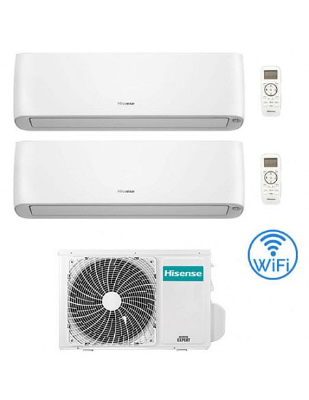 Climatizzatore Condizionatore Hisense Energy Pro Plus (Hi Energy) Wifi R32 Dual Split Inverter 9000 + 9000 BTU con U.E. 2AMW3...